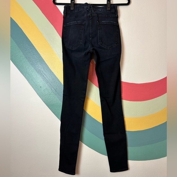 Good American Good Legs Skinny Jeans High Waisted Dark Wash Size 0/25 - Picture 2 of 7